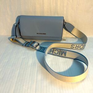 Michael Kors Jet Set Light Blue Large Leather Crossbody Bag